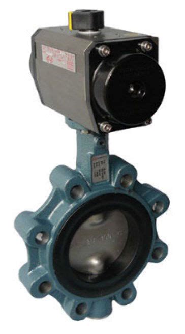 Potable Water Butterfly Valve Pneumatically Actuated Cast Iron Lug Type Ritm Industry