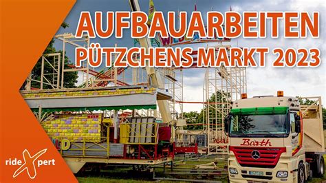 Aufbau Pützchens Markt 2023 In Bonn Wie Siehts Auf Dem Platz Aus