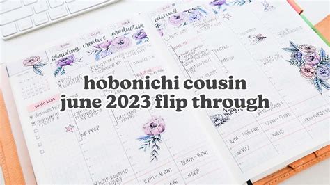 June 2023 Hobonichi Cousin Planner Journal Flip Through YouTube