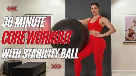 30 Stability Ball Ab Workout Strong Core Flat Stomach Exercises