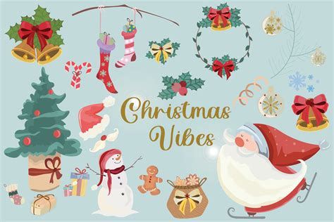 Christmas Vibes Hand Drawn Graphic By Ellettelorelei · Creative Fabrica