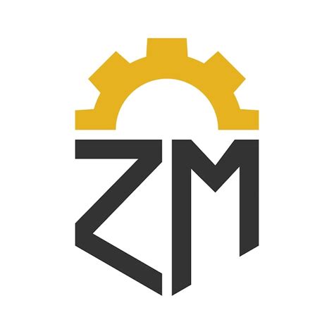 Dise O Del Logotipo De Zm Letter Gear Para El Centro De Servicios La