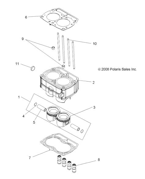 MOTEUR PISTON AND CYLINDRE POUR SPORTSMAN 800 EFI 6X6 2013 Esprit