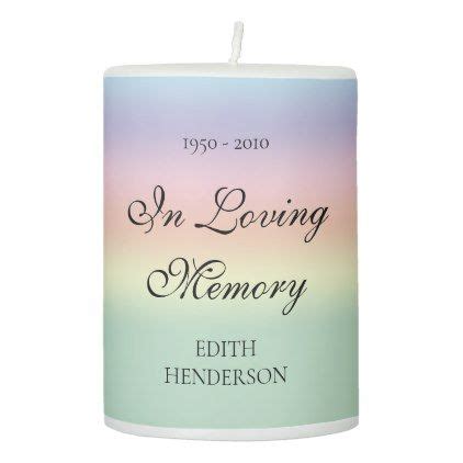 In Loving Memory | Personalised Rainbow Pillar Candle | Personalized ...