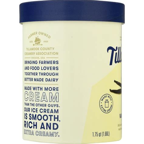 Tillamook Vanilla Bean Ice Cream Qt Instacart