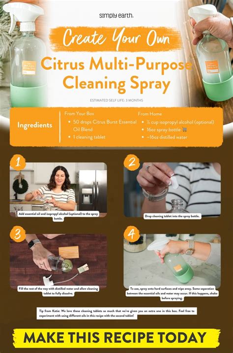 Citrus Multi Purpose Homemade Cleaning Spray Simply Earth Blog