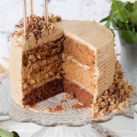 Coffee Flavoured Cake Three Layers Little Sugar Snaps