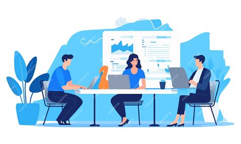 premium vector vector flat people  business teamwork illustration