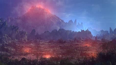 Volcano Landscape by MarcMons007 on DeviantArt