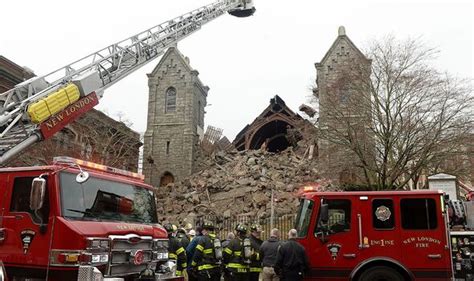 Spire of historic 200-year-old Connecticut church caves into building ...