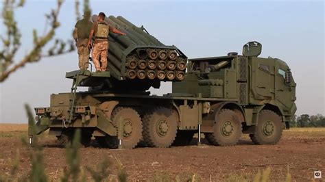 Ukrainian Military Show Their Domestically Made Burevii MLRS