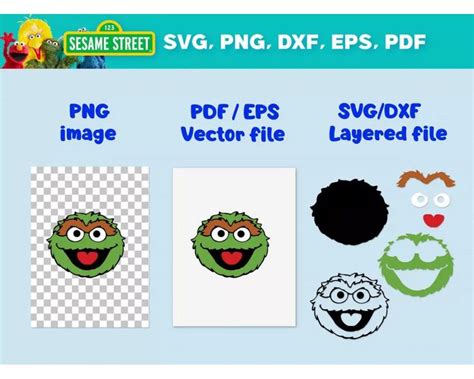 Sesame Street Svg Clipart Files For Eps Png And Dxf