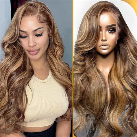 Amazon BEANATASHA Highlight Ombre Lace Front Wig Human Hair Pre