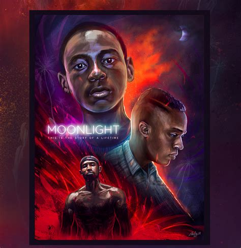 Moonlight - Alternative movie poster illustration on Behance