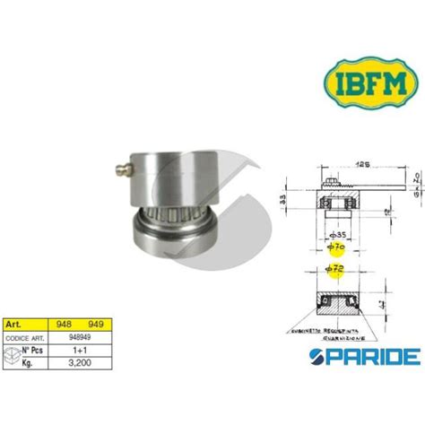 PARTE INFERIORE CERNIERA INOX 949 A CUSCINETTO PER CANCELLI IBFM