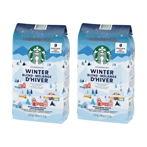 Starbucks Winter Blend Medium Roast Whole Bean Coffee 1 13kg 2 5 Lbs Pack Of 2