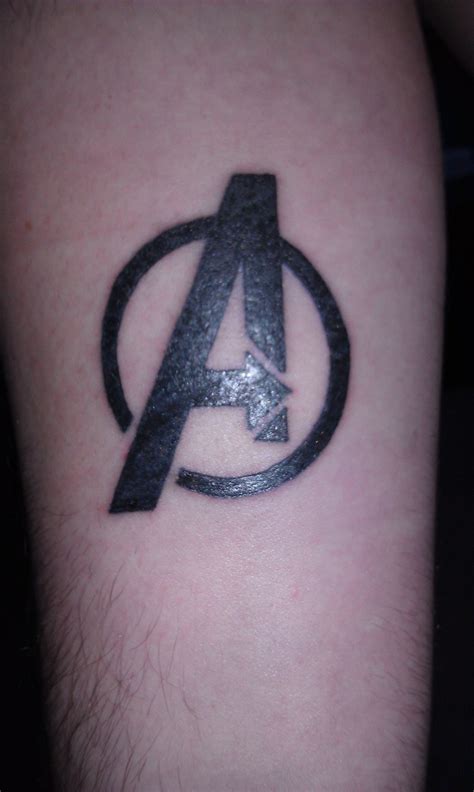 Brandyn Brinson's Avengers logo tattoo! Cool! If... | Agent M Loves Tacos