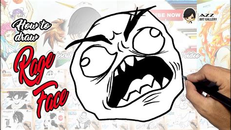 How To Draw Rage Face Youtube