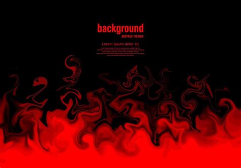 Black background with red abstract fire pattern 9311690 Vector Art at ...