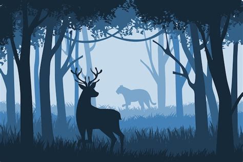 Free Vector | Flat design forest landscape