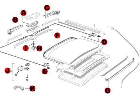 Vw Bug Sunroof Components 1968 1977 Vw Parts