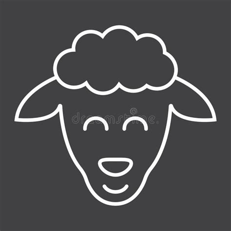 Sheep Line Drawing Minimalistic Style For Logo Icons Emblems