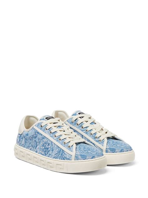 Versace Barocco Greca Jacquard Sneakers Farfetch