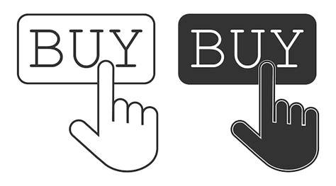 Premium Vector Hand Click Buy Icon Now Button Illustration Symbol