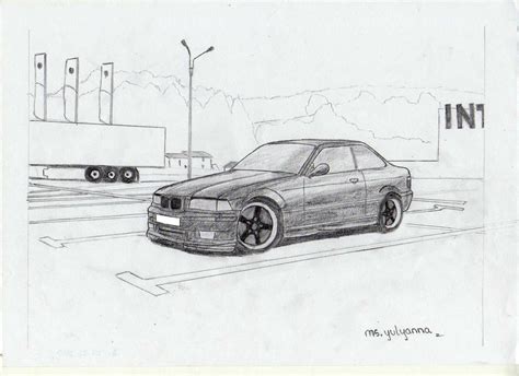 Bmw E36 - drawing by ms-yulyanna on DeviantArt