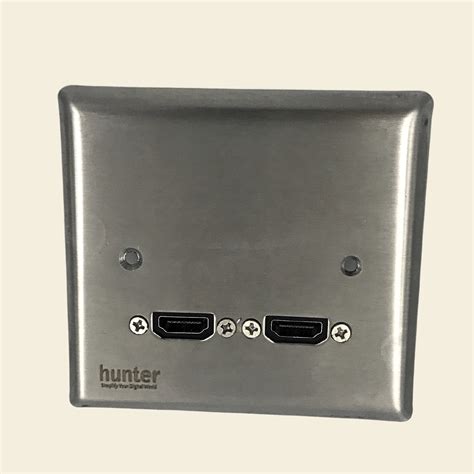 Hu Fphdl Ss Hunter Faceplate With Hdmi X L Type Connector