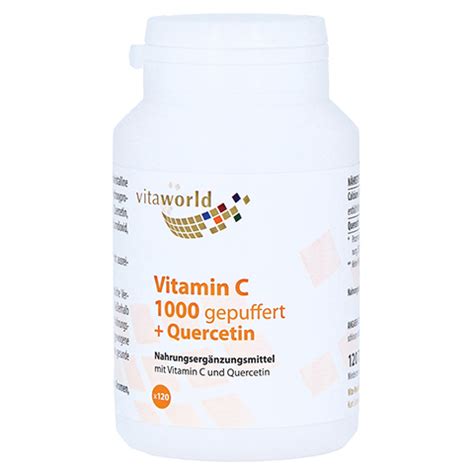 VITAMIN C 1000 gepuffert Quercetin Tabletten 120 Stück medpex