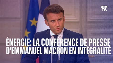 Énergie La Conférence De Presse Demmanuel Macron En Intégralité Youtube