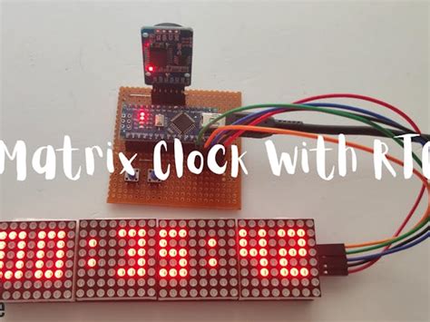 Led Matrix Clock Using Arduino And Rtc Module Arduino Project Hub