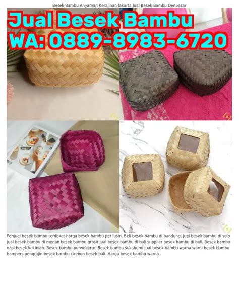 Ppt Wa Keranjang Besek Bambu Berapa Harga Besek