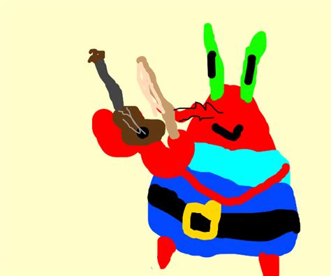 Mr. Krabs plays the worlds smallest violin - Drawception