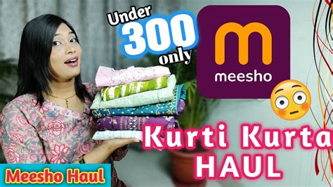 MEESHO KURTA KURTI HAUL Meesho Kurti Haul Under 300 Meesho Shopping