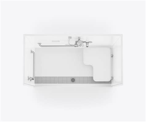 Xst Tr Col Acrylx Alcove One Piece Shower In White With Trench