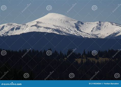 View of the Highest Mountain in Ukraine Stock Photo - Image of cloud, forest: 219034064