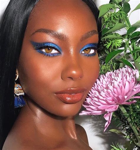 Gorgeous Looks Blue Is Great Around The Eye Dark Skin Makeup Black