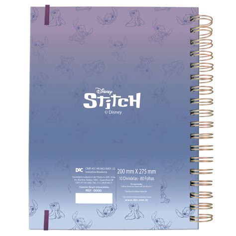 Caderno Smart Universitário Stitch 80 Folhas DAC