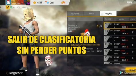 COMO SALIR DE LAS PARTIDAS SIN PERDER PUNTOS FREE FIRE YouTube