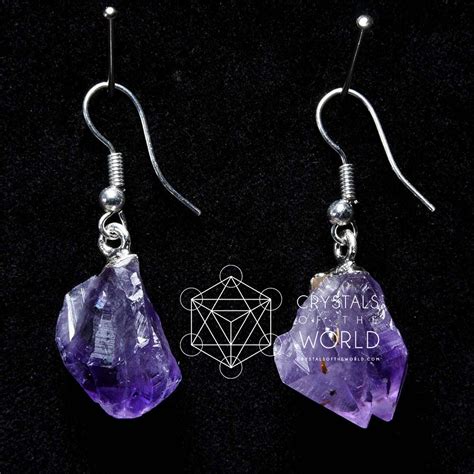 Amethyst Earrings - Crystals of the World