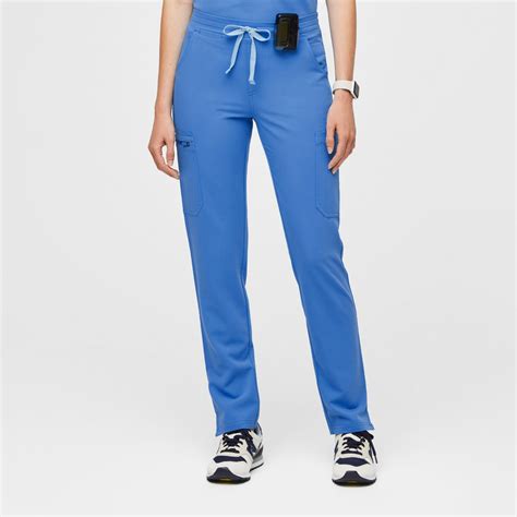 Womens Yola™ Skinny Scrub Pants Capri Blue · Figs