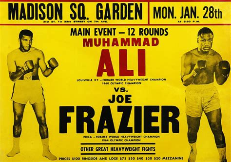 MUHAMMED ALI Vs JOE FRAZIER Madison Square Garden Poster Print Prints4u