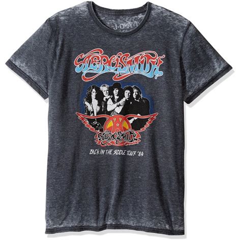 Men's Aerosmith Vintage Back in the Saddle Tour 1984 Burnout T-Shirt ...