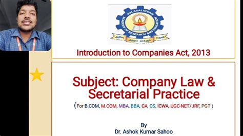 Companies Act 2013 Youtube