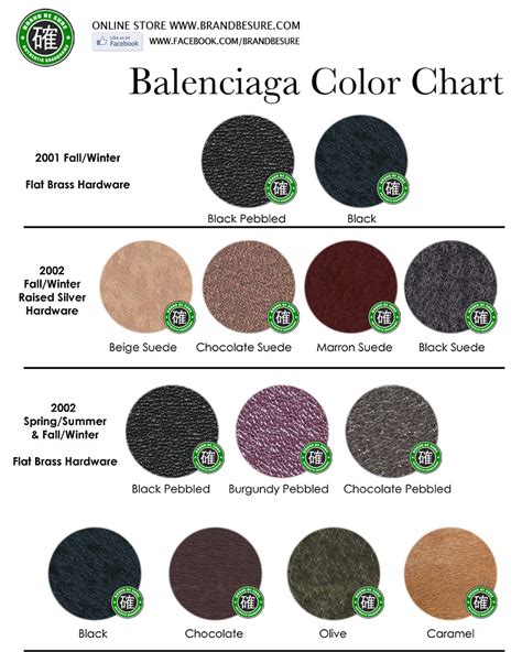 Balenciaga Color Chart Ponasa