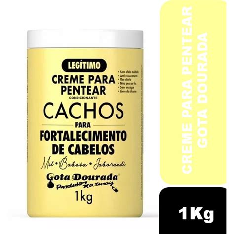 Creme Para Pentear Gota Dourada 1K Cachos Fortalecimento Shopee Brasil