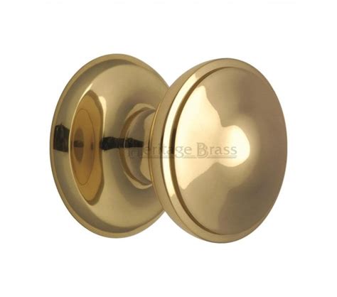 Heritage Brass V900 Polished Brass Round Centre Door Knob