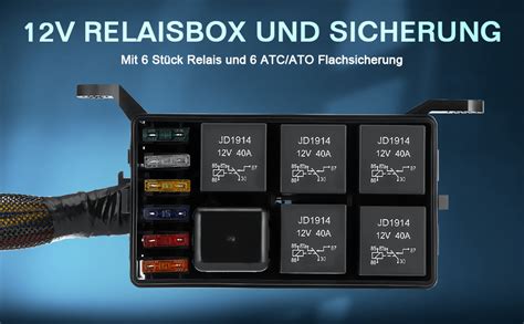 Gearzaar V Kfz Sicherungs Und Relaisbox Sicherungshalter Mit St Ck